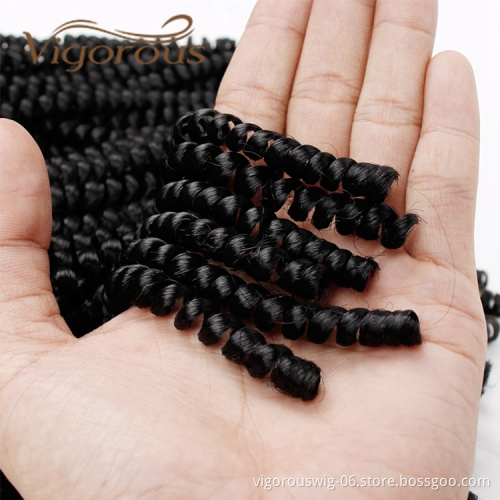 Vigorous Synthetic Crochet Braids Hair For Passion Twist Pre-Looped Fluffy Black Color Water Wave Pre-Twisted For Black Woman